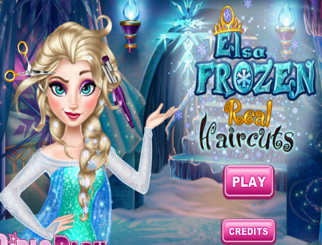 Elsa szuper jó frizurája fodrászos játék