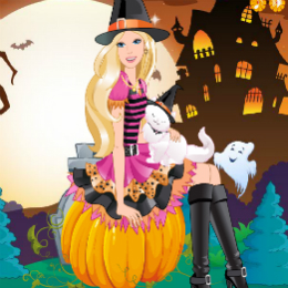 Halloween öltöztetős Barbie játék