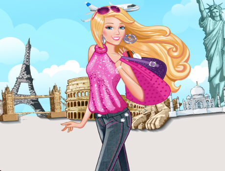 Nagyvilági divat öltöztetős Barbie játék