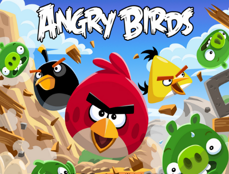 Zöld malac erődítmény támadás Angry Birds játék