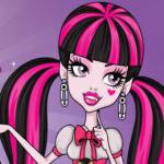 Draculaura frizurája és öltözéke Monster High játék