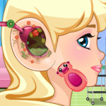 Fül ápolós Barbie játék