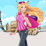 Nagyvilági divat öltöztetős Barbie játék