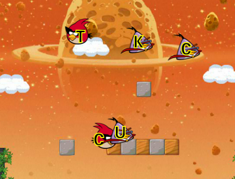 Gyorsan gépelős Angry Birds játék