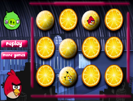 Mega memória Angry Birds játék