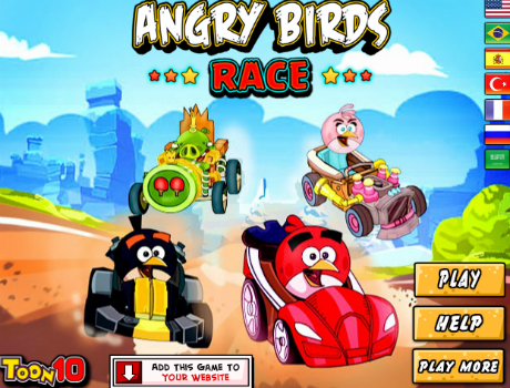 Szuper jó autóverseny Angry Birds játék