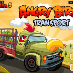 Transport autós ügyességi Angry Birds játék