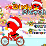 Karácsonyi biciklizés Angry Birds játék