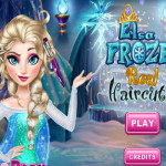 Elsa szuper jó frizurája fodrászos játék