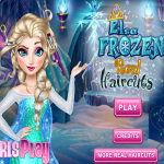 Elsa frizurája jégvarázs játék