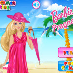 Barbie várandós öltöztetős játék